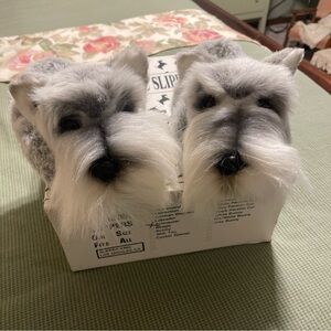1990’s slipper king pedigree schnauzer dog slippers